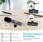 Microfon Lavalieră Omnidirectional Wireless, LED, USB, captare sunet 360 grade