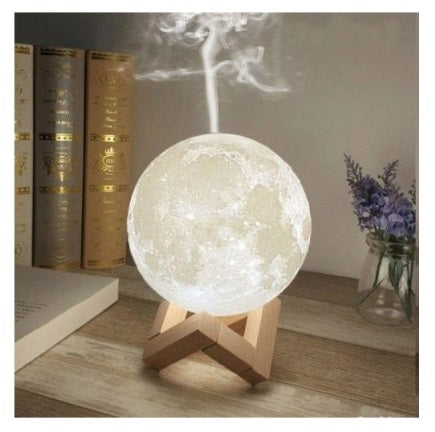 Lampa de veghe cu umidificator, Luna Moon 3D, Aromaterapie