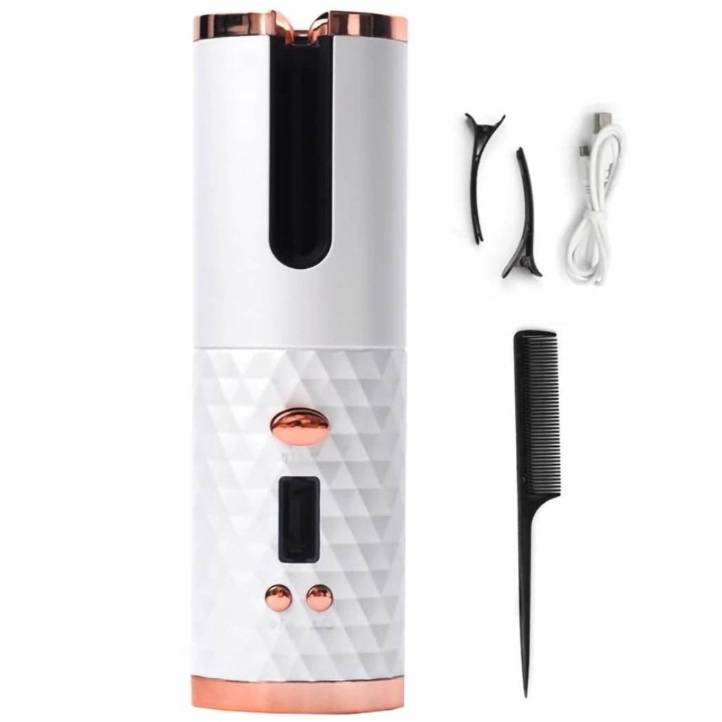Ondulator automat wireless FOXMAG24, incarcare USB, baterie 5000 mAh, alb perla