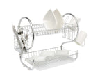 Scurgător pentru vase, supraetajat din inox, 40.5 x 25 x 37.5 cm