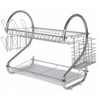 Scurgător pentru vase, supraetajat din inox, 40.5 x 25 x 37.5 cm
