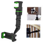 Suport auto Mirror Holder, Ajustabil, Rotire 360 grade, Negru