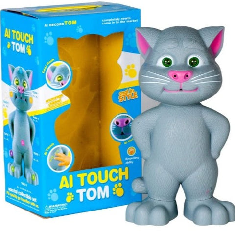 Jucărie Interactivă Talking Tom - Motanul Inteligent, Vorbește și Repetă, 30 cm